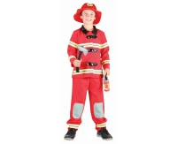 Role play-set for kids Red Firefighter (jacket, pants, hat), size 110/120 cm